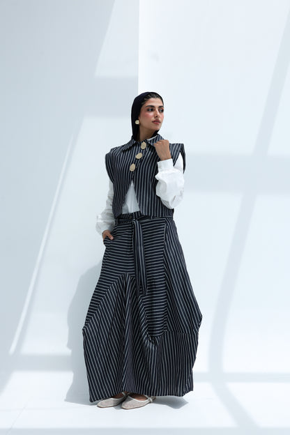 Stripe light jeans skirt