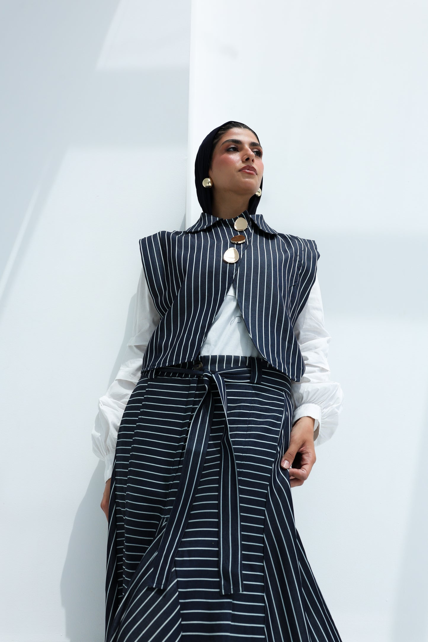 Stripes light jeans vest