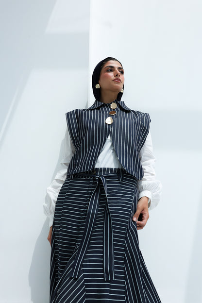 Stripes light jeans vest