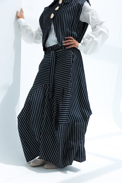 Stripe light jeans skirt