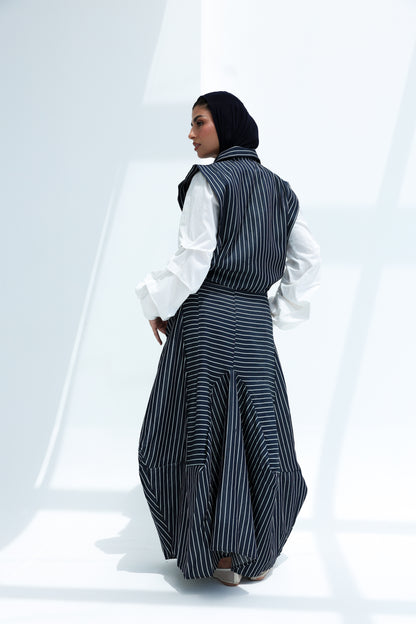 Stripe light jeans skirt