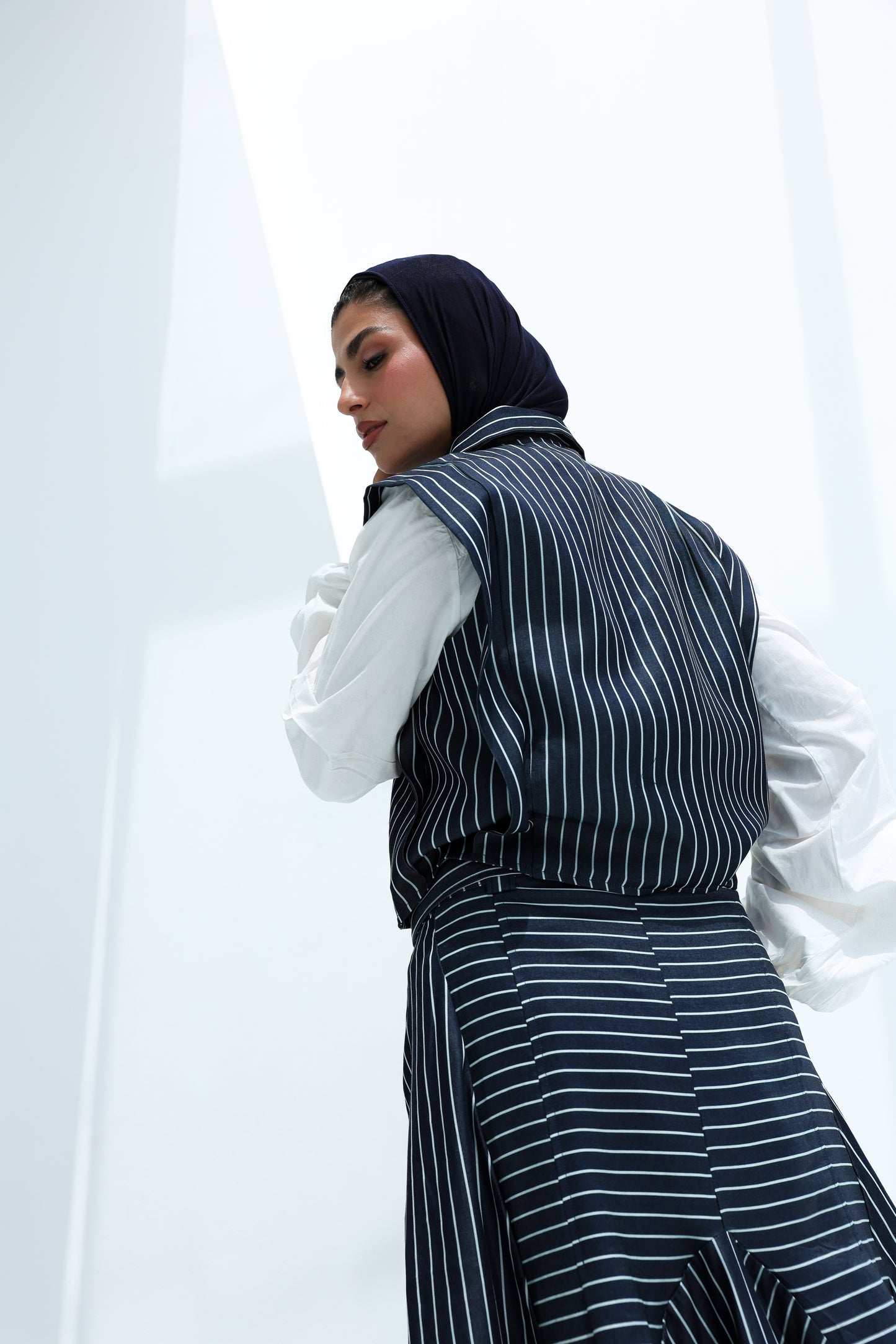 Stripes light jeans vest