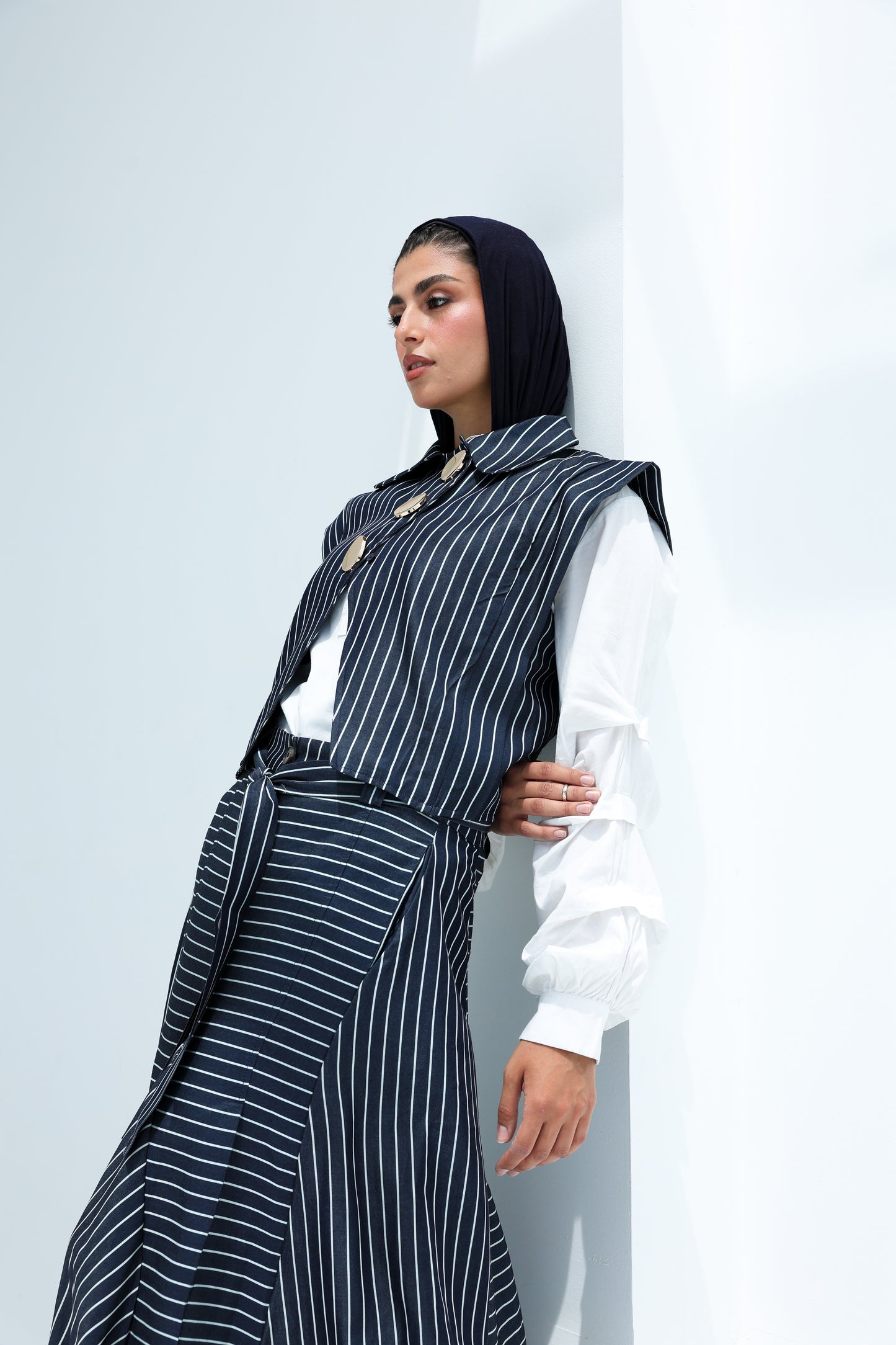 Stripes light jeans vest
