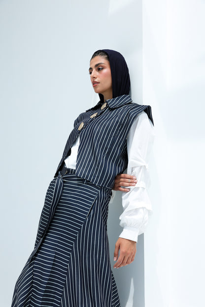 Stripes light jeans vest