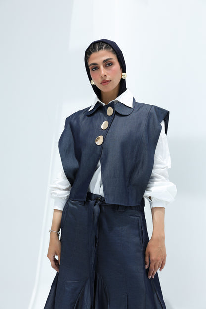 Light  jeans vest
