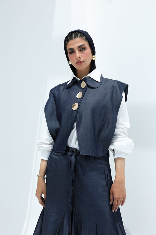 Light  jeans vest