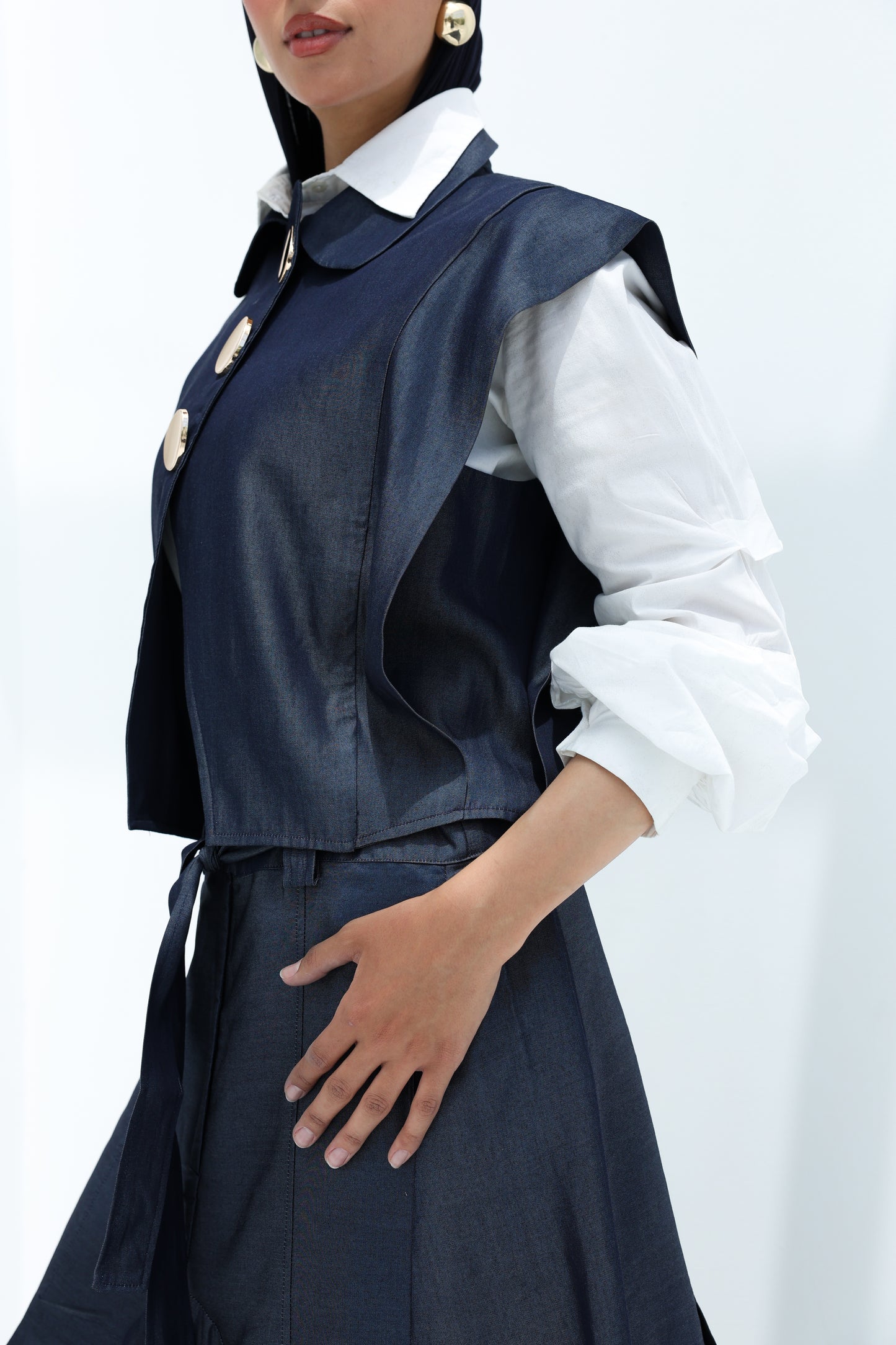 Light  jeans vest