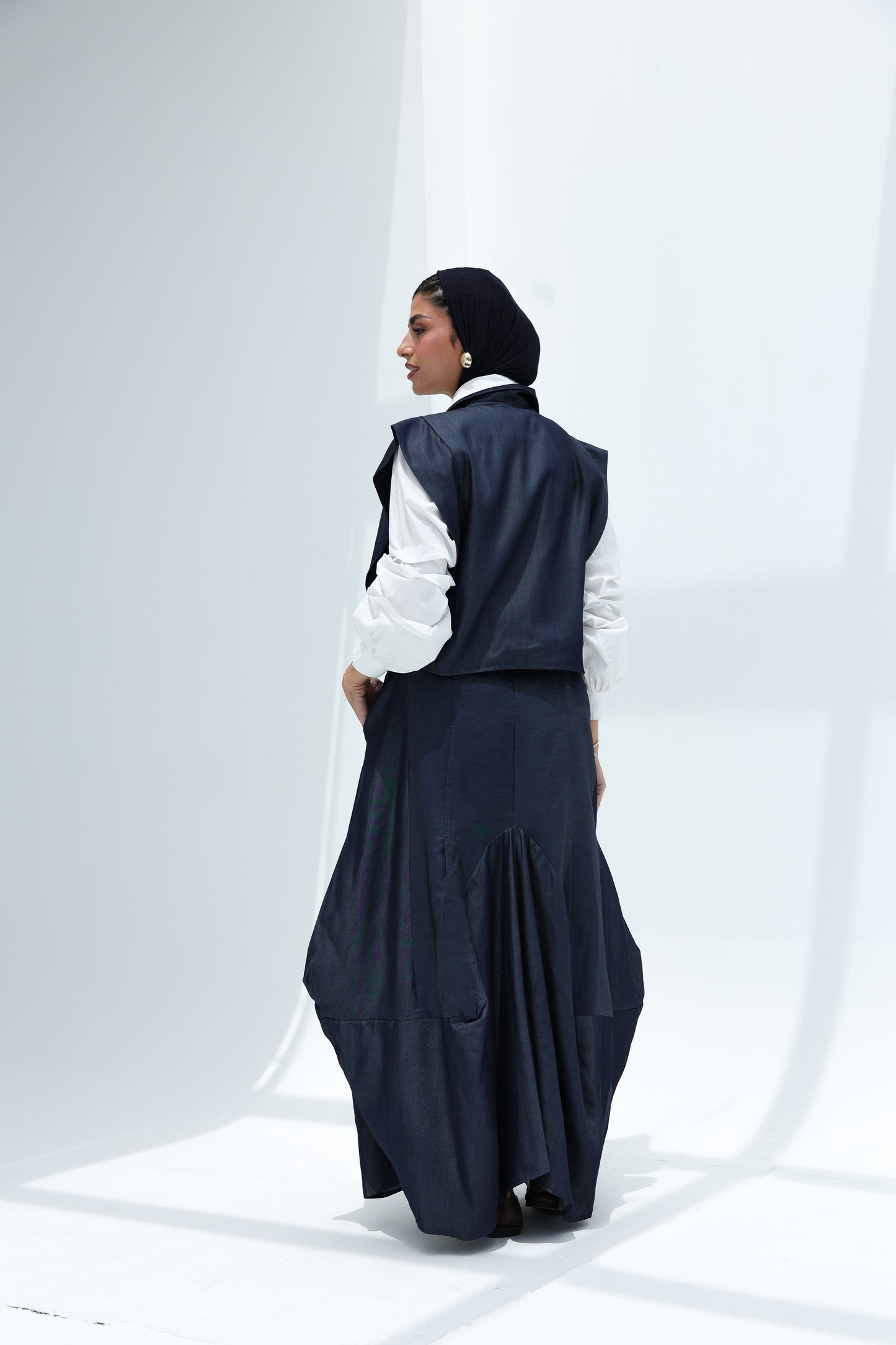 Light jeans skirt