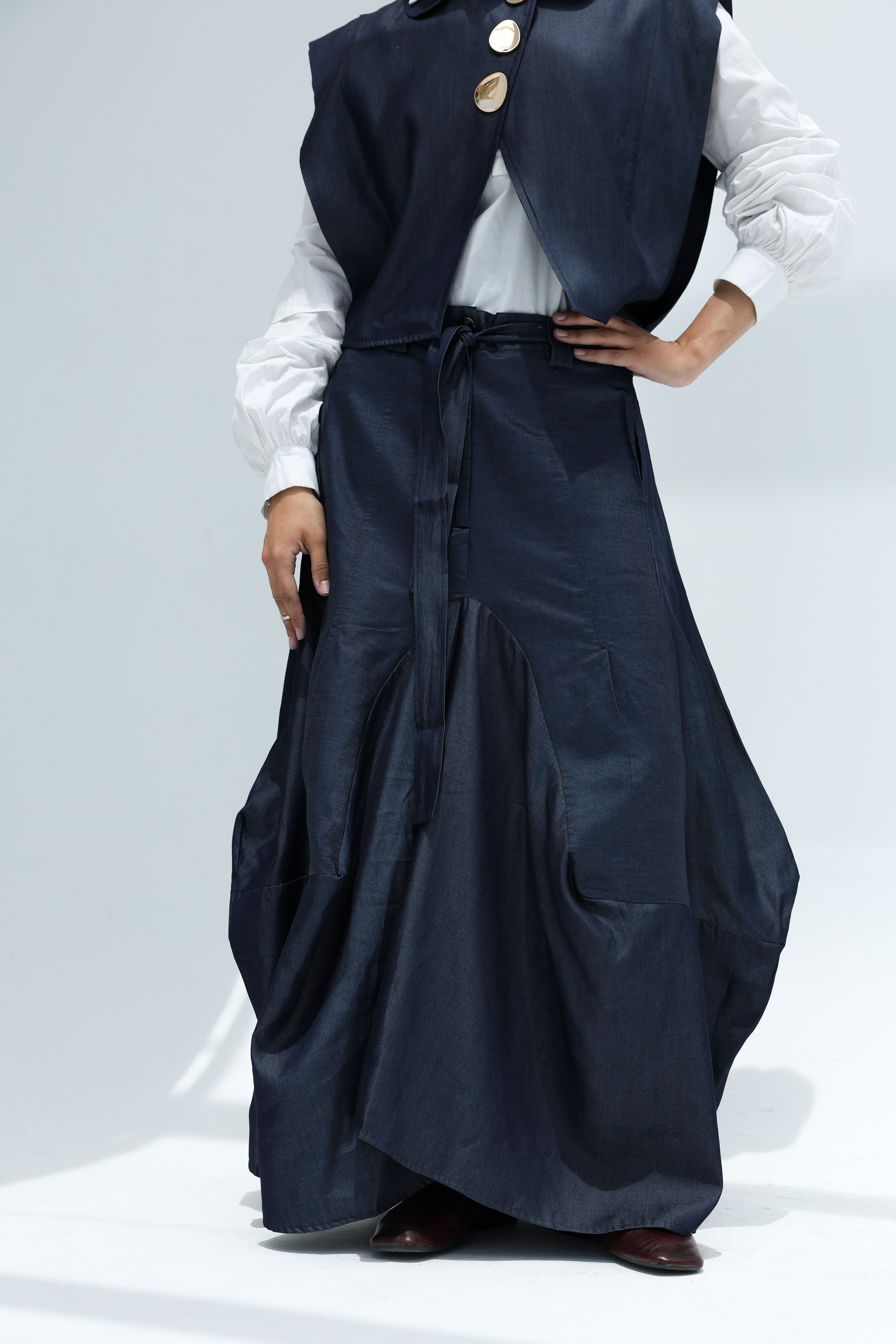Light jeans skirt