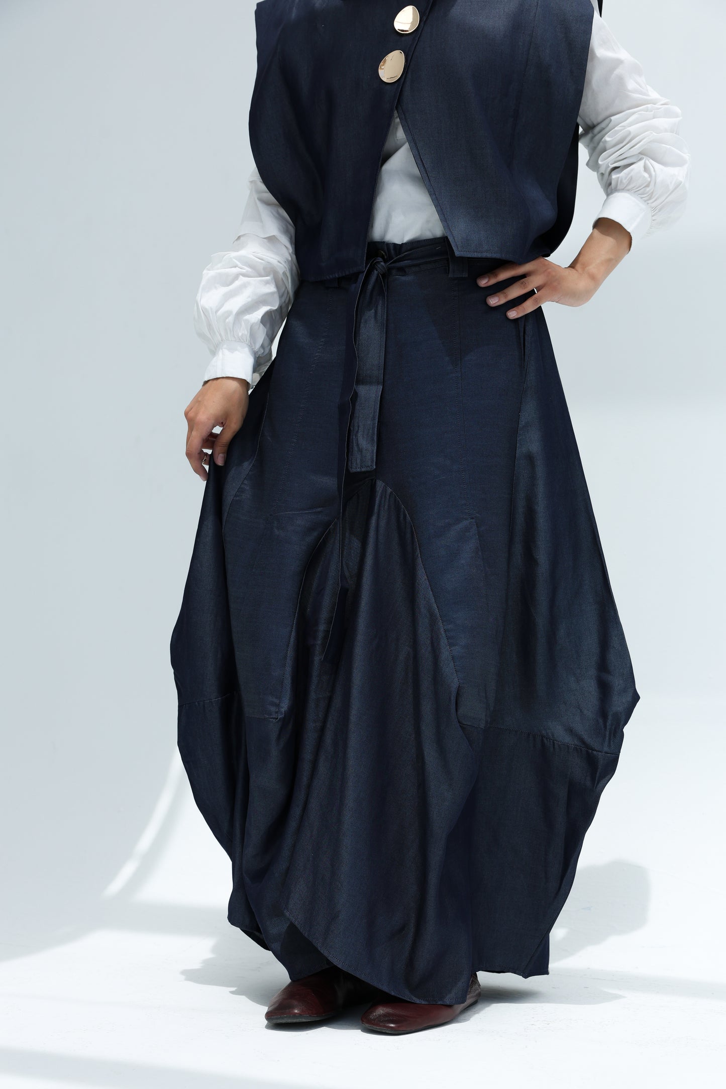 Light jeans skirt