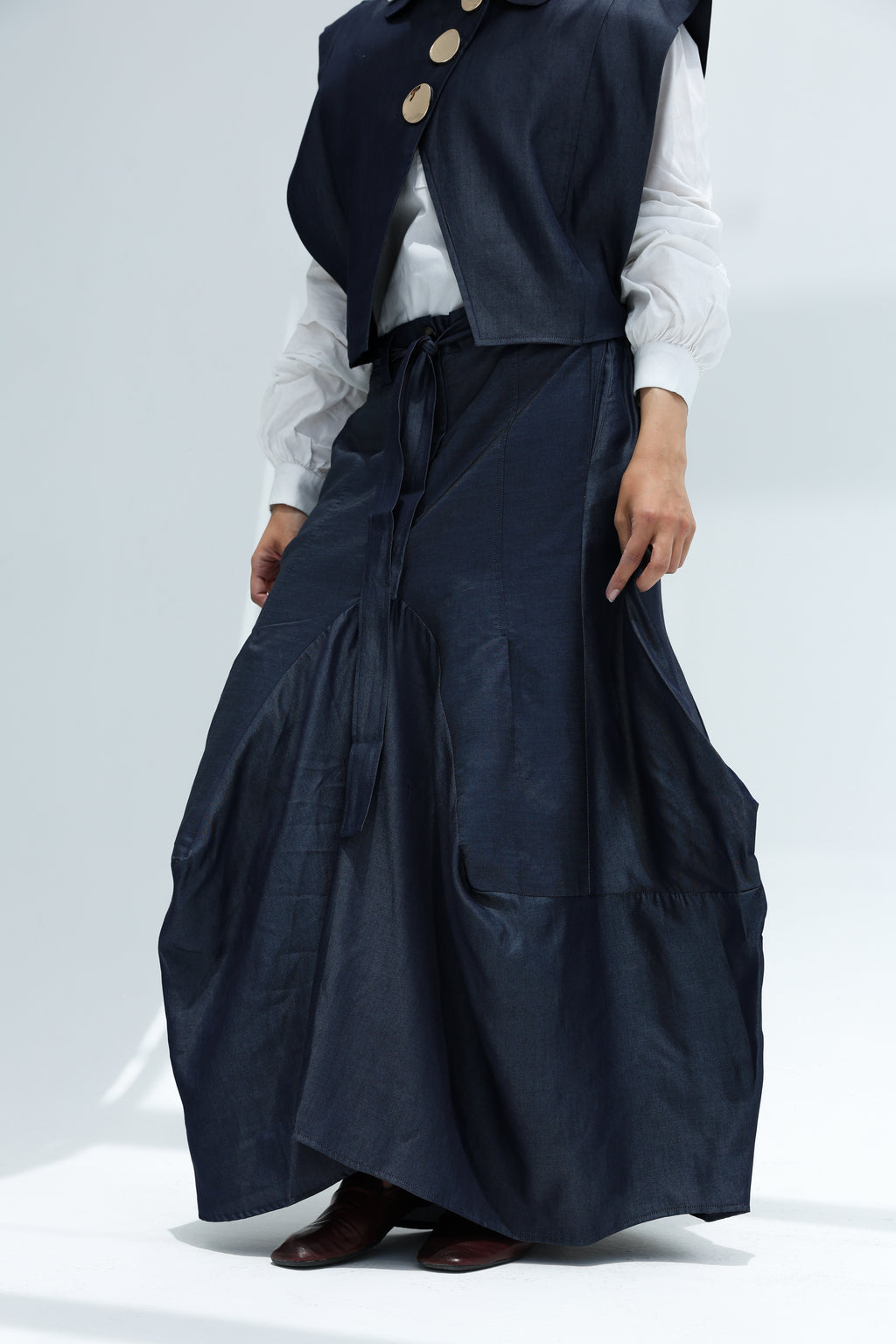 Light jeans skirt