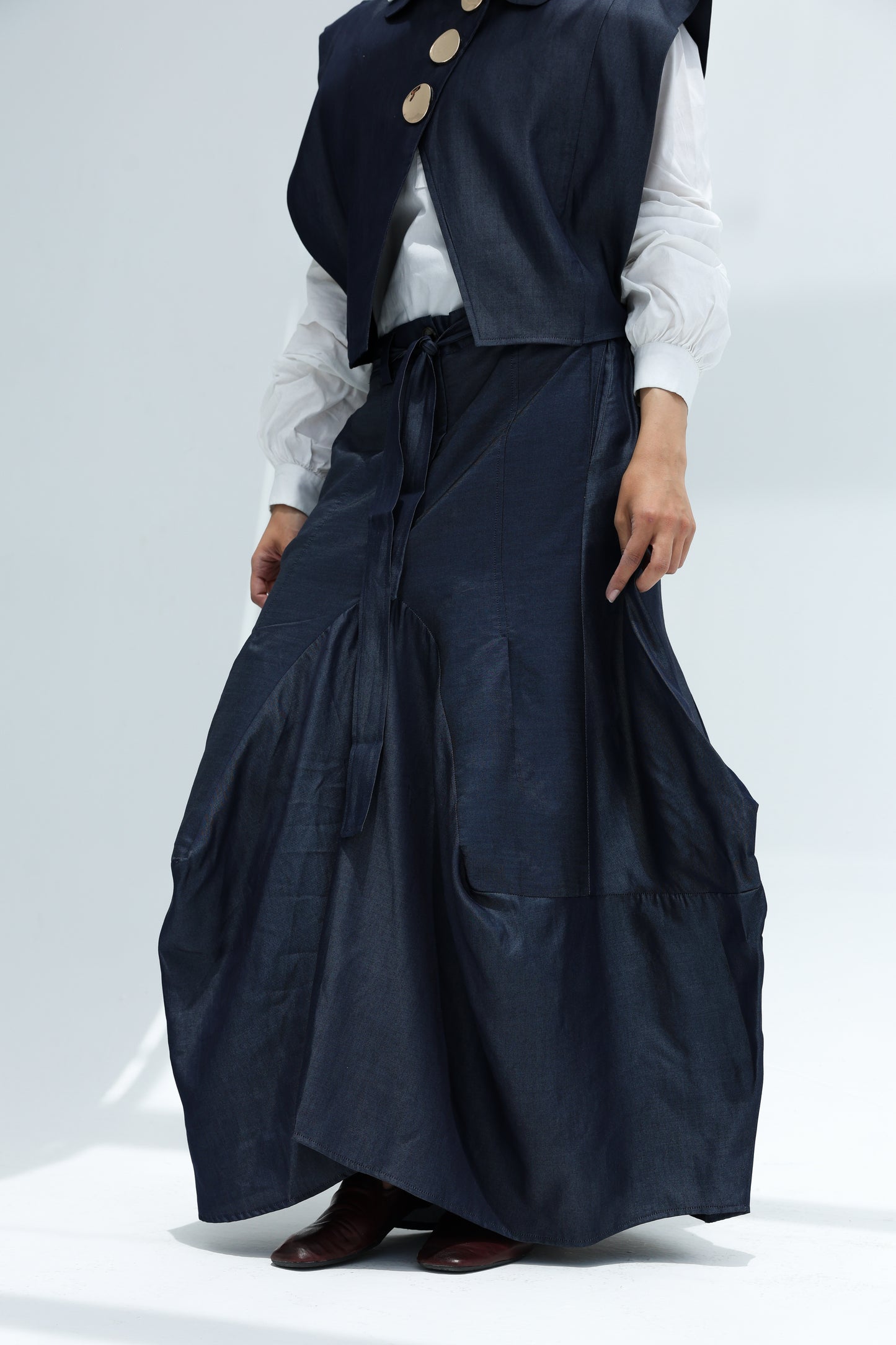 Light jeans skirt