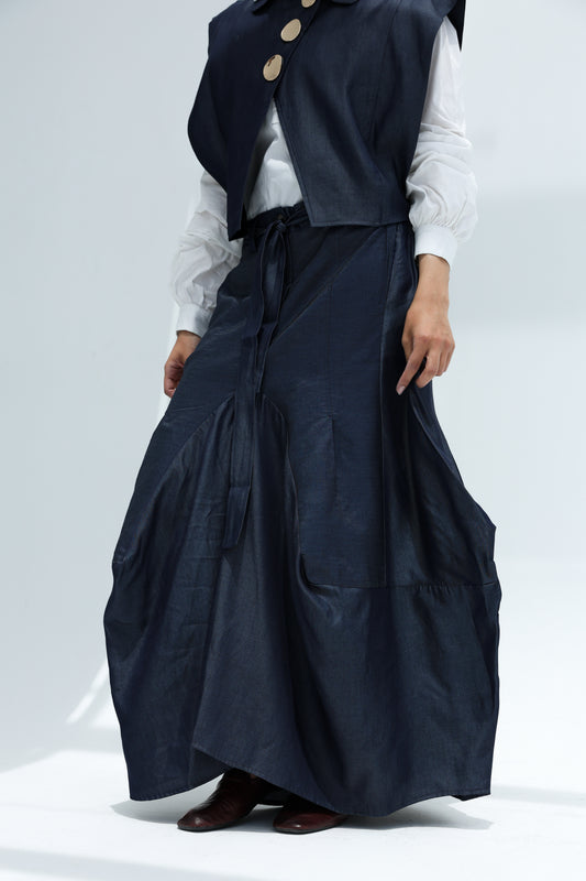 Light jeans skirt