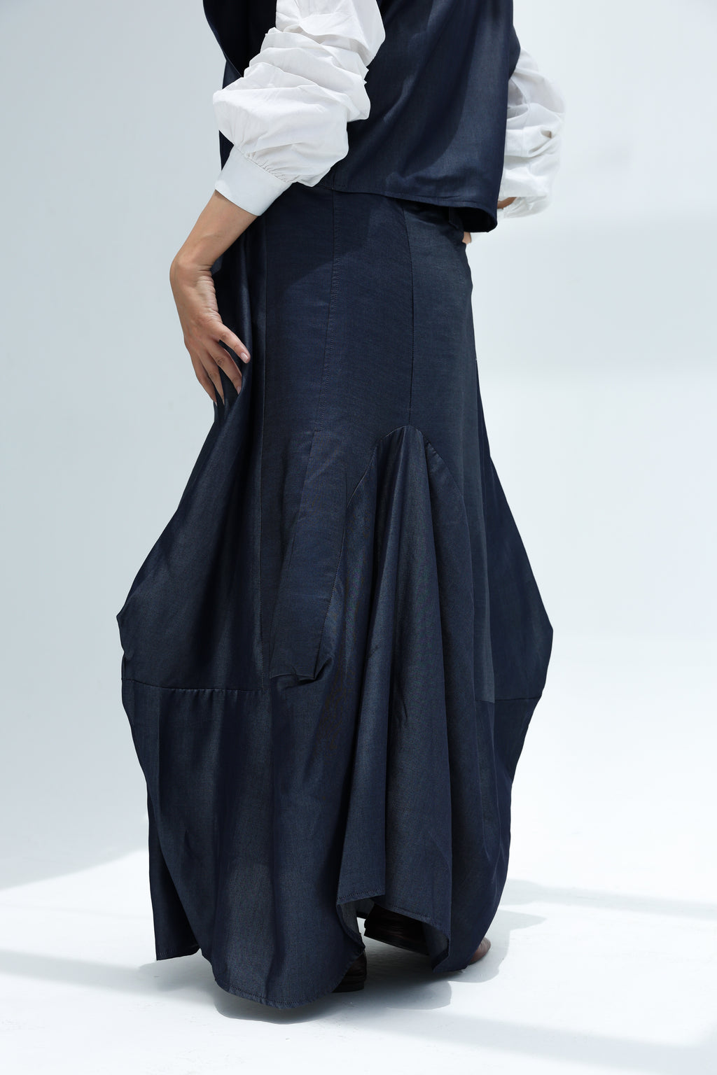 Light jeans skirt