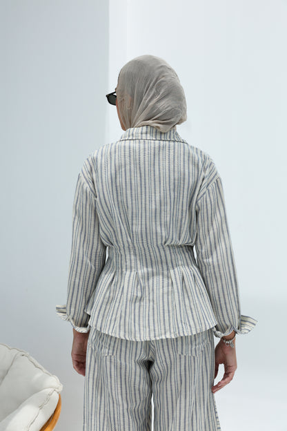 Blue linen set