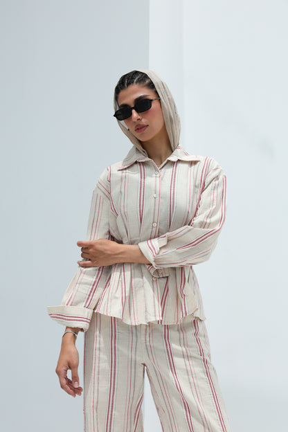 Red linen set