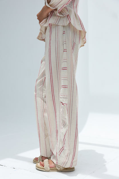 Red linen set