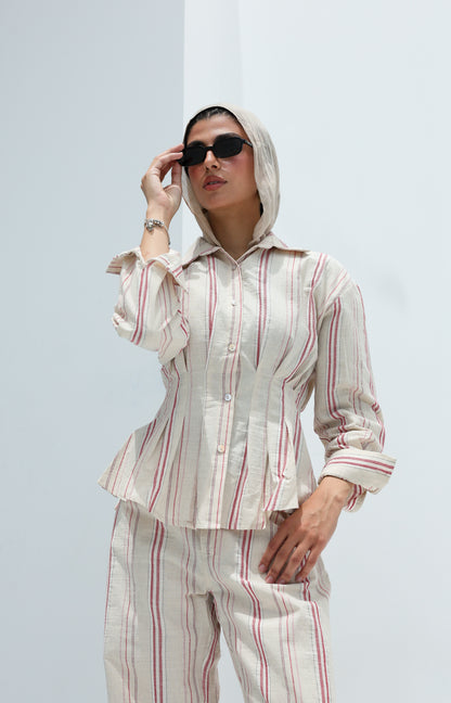 Red linen set