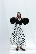 Wrapped skirt polka dot