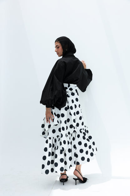 Wrapped skirt polka dot
