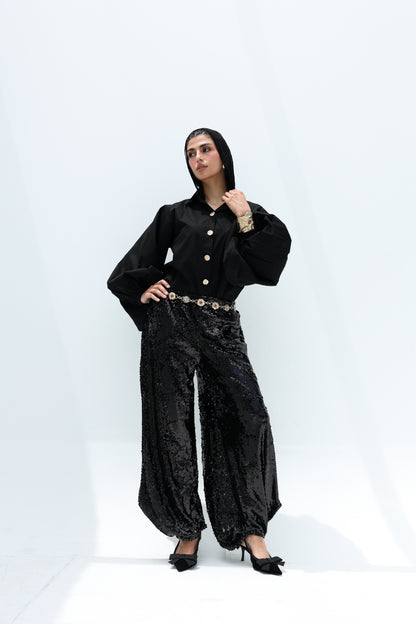Black ballon shirt