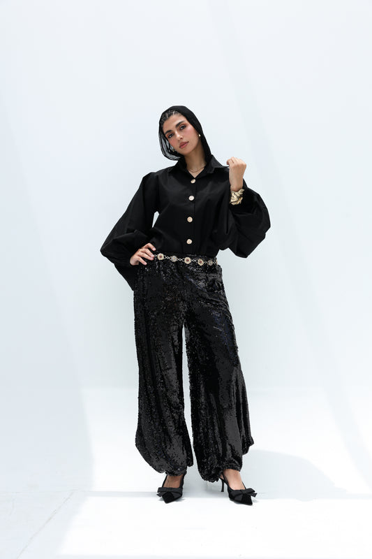 Black ballon shirt