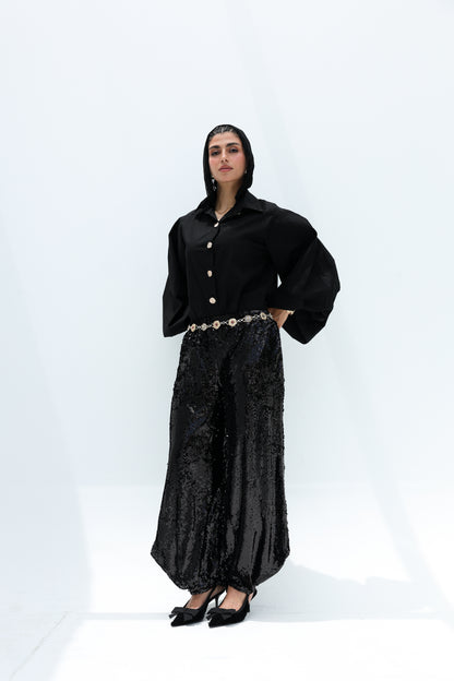 Black ballon shirt
