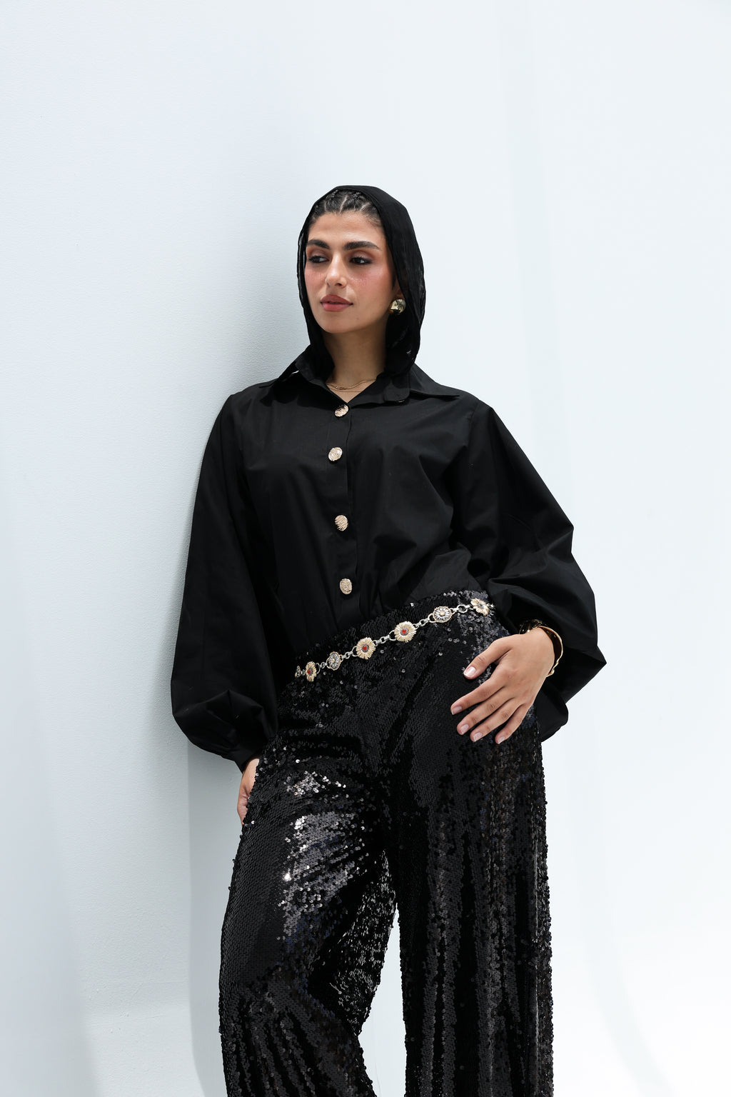 Sequin Ballon Trousers