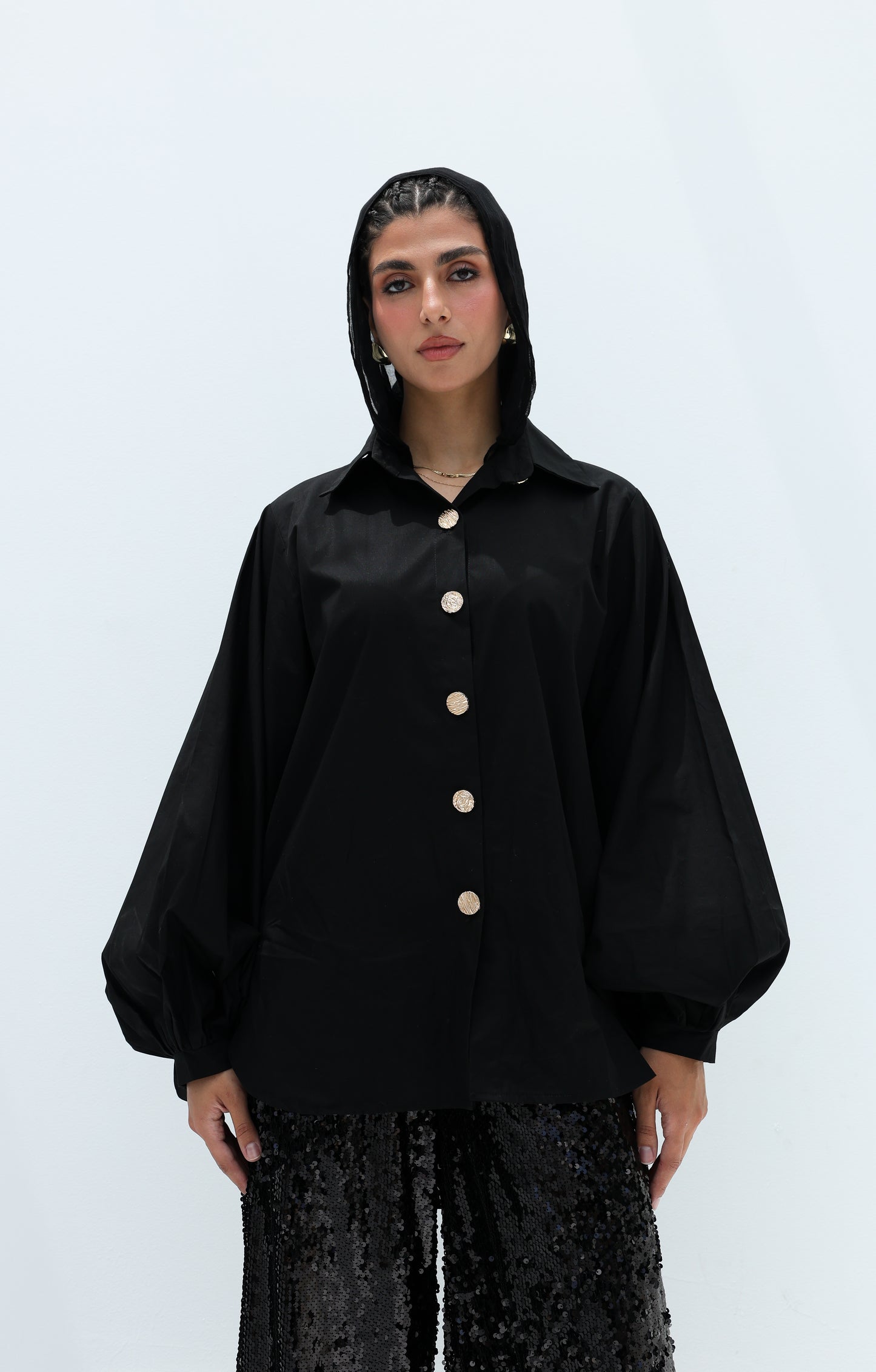 Black ballon shirt