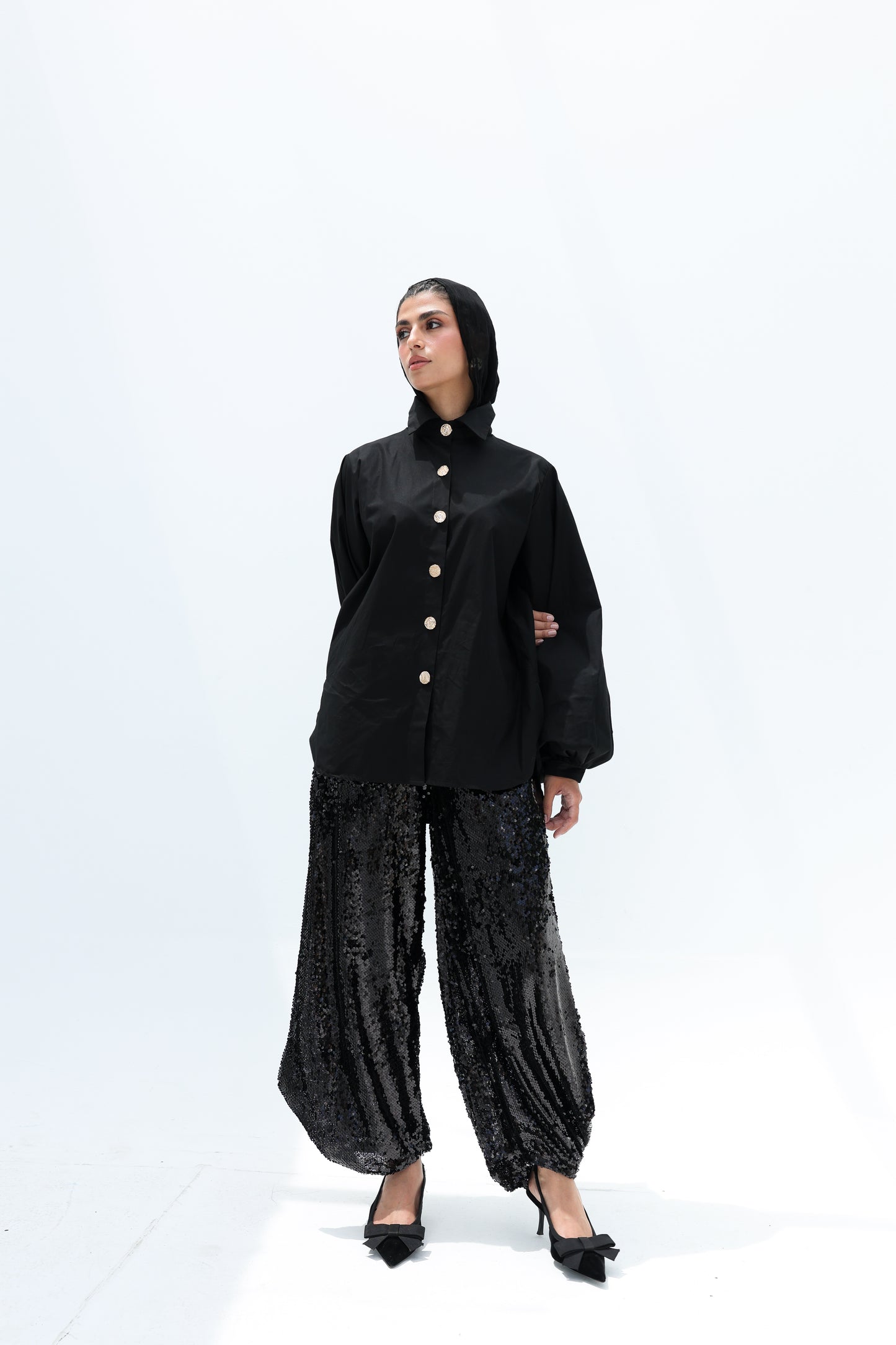Black ballon shirt
