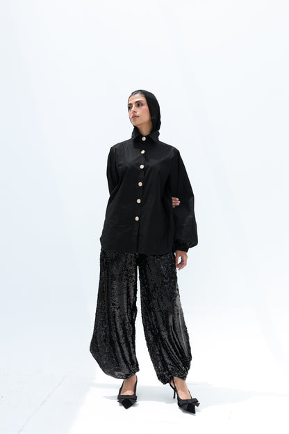 Black ballon shirt
