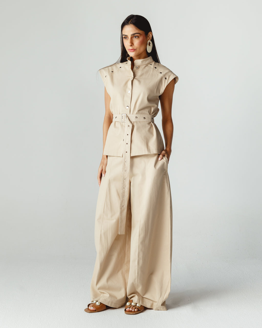Studs Set in Beige