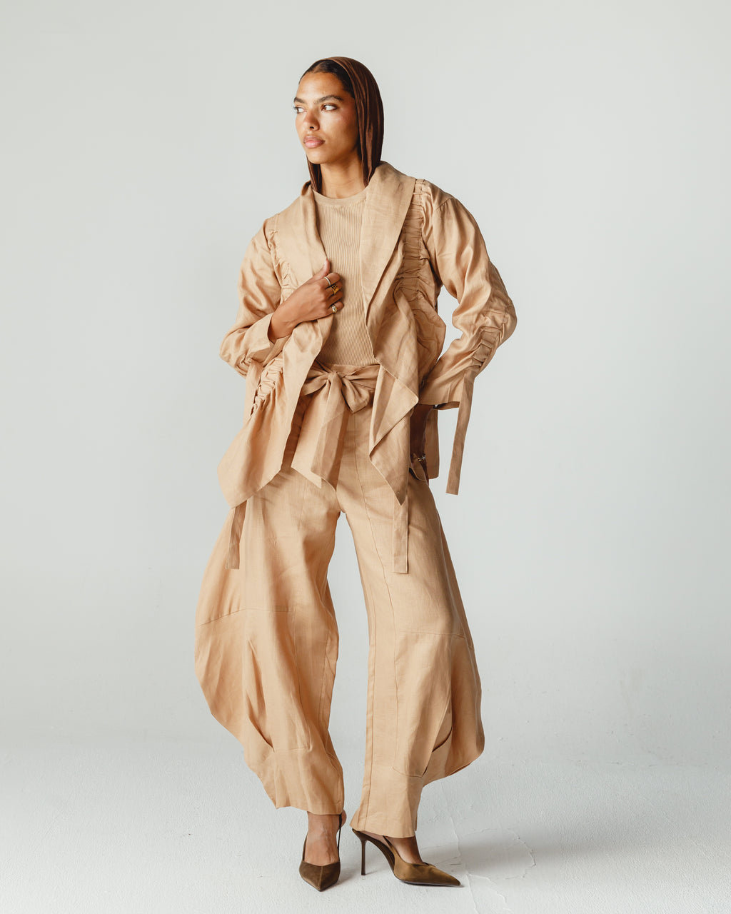Ribbons Set in Beige