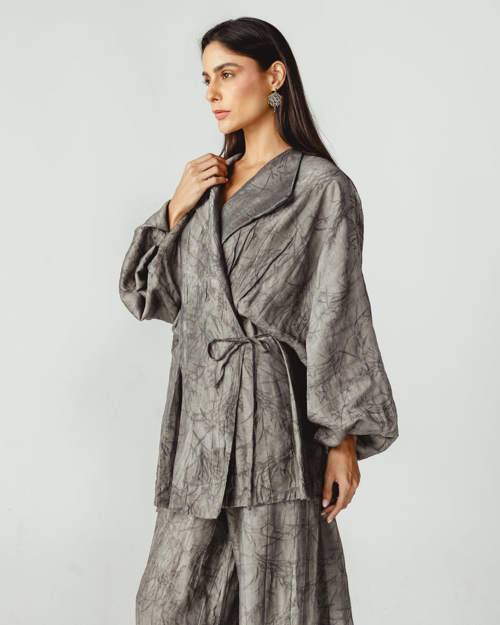 Pleated Set in Gray