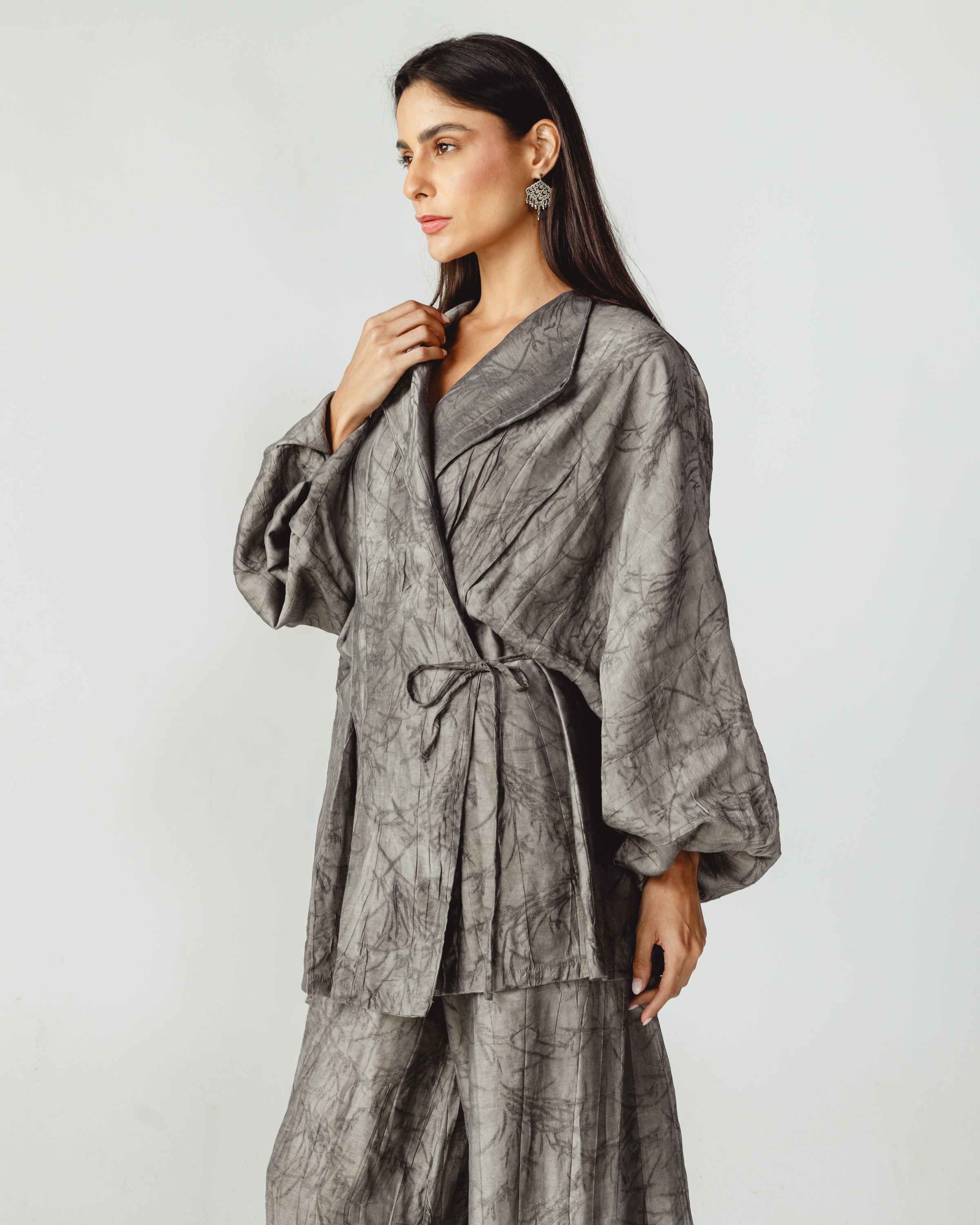 Pleated Set in Gray