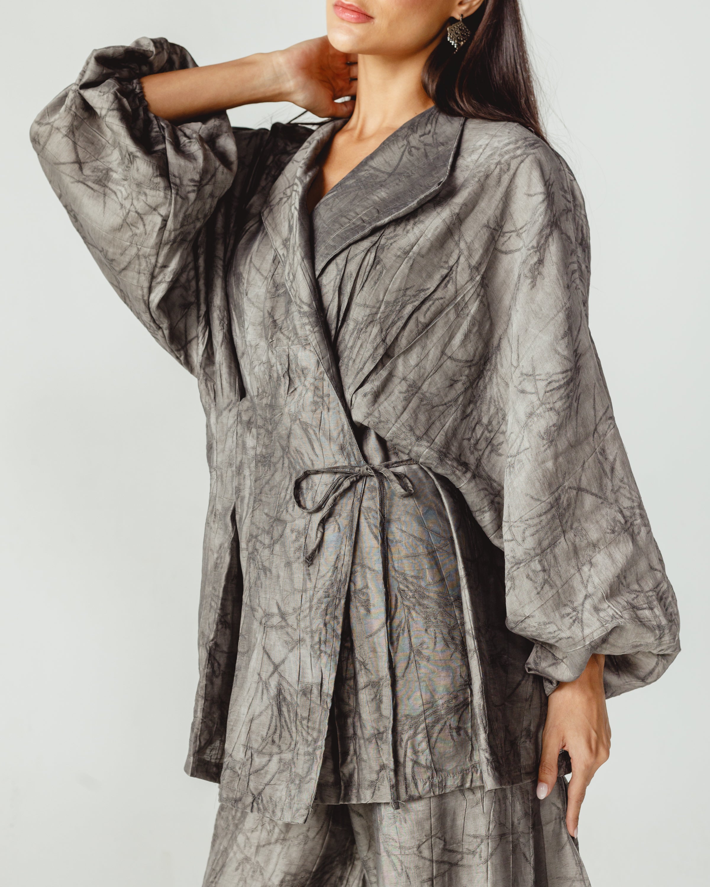 Pleated Set in Gray