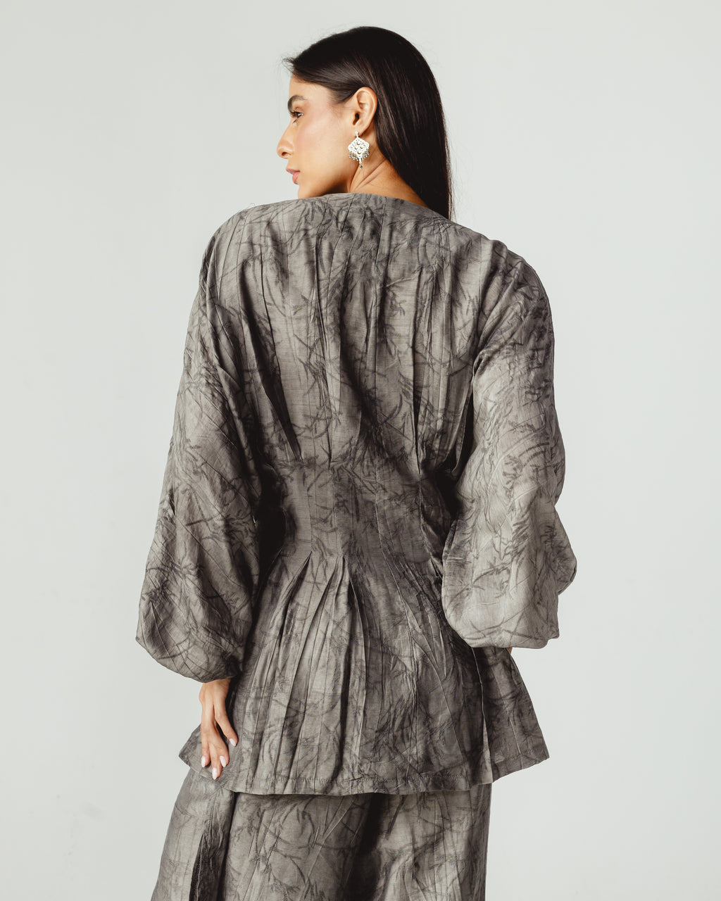 Pleated Set in Gray