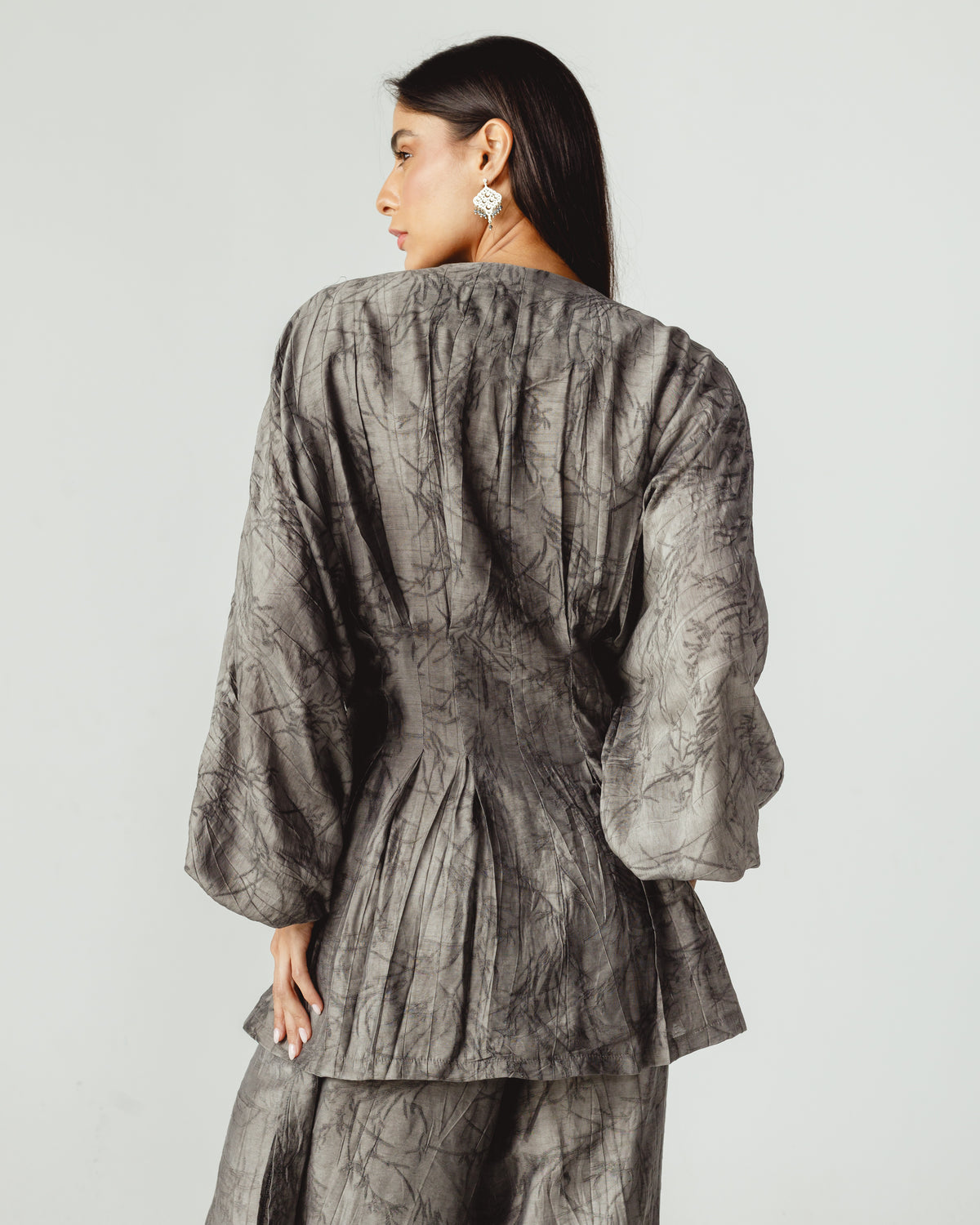 Pleated Set in Gray