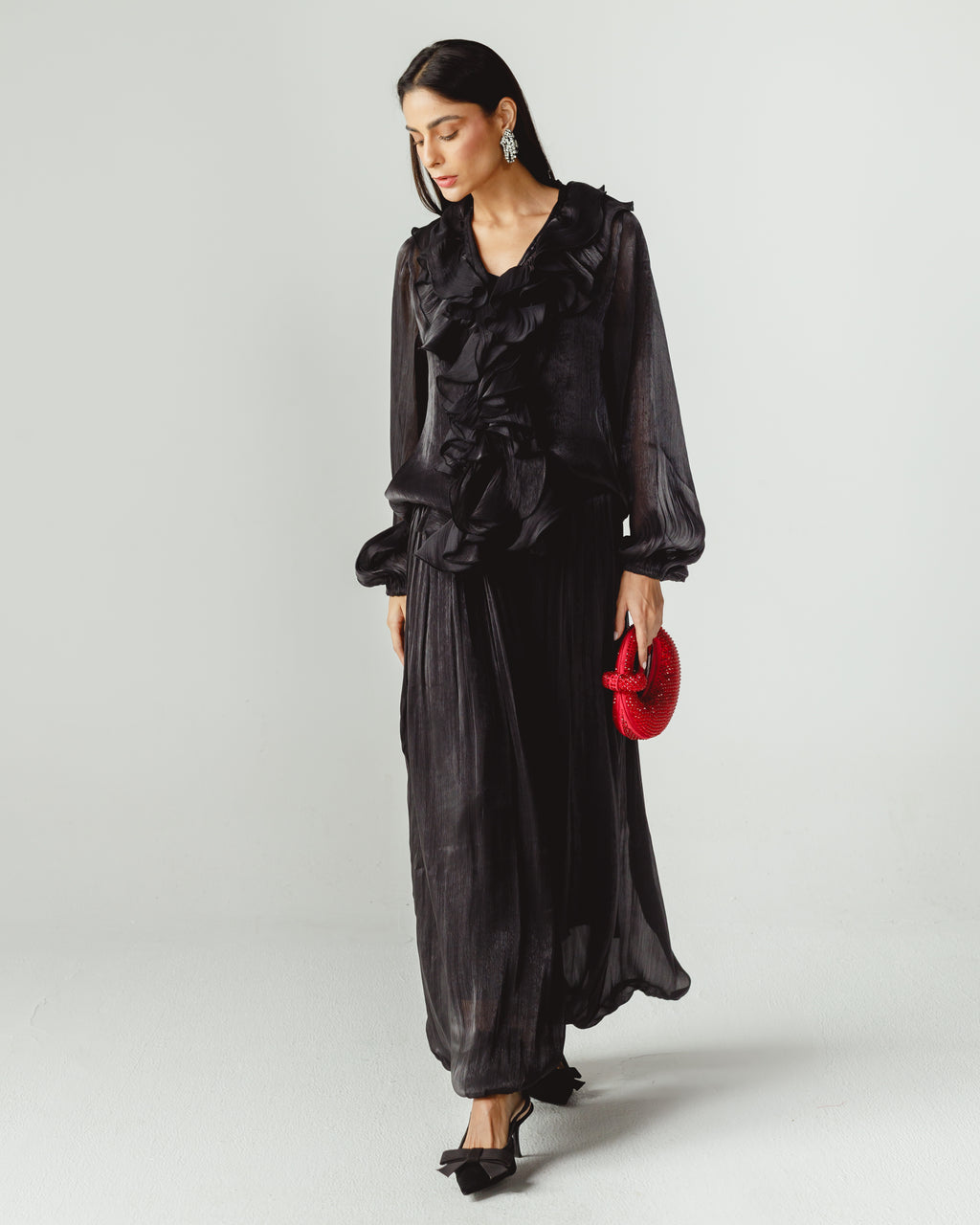 Ruffles Set in Black