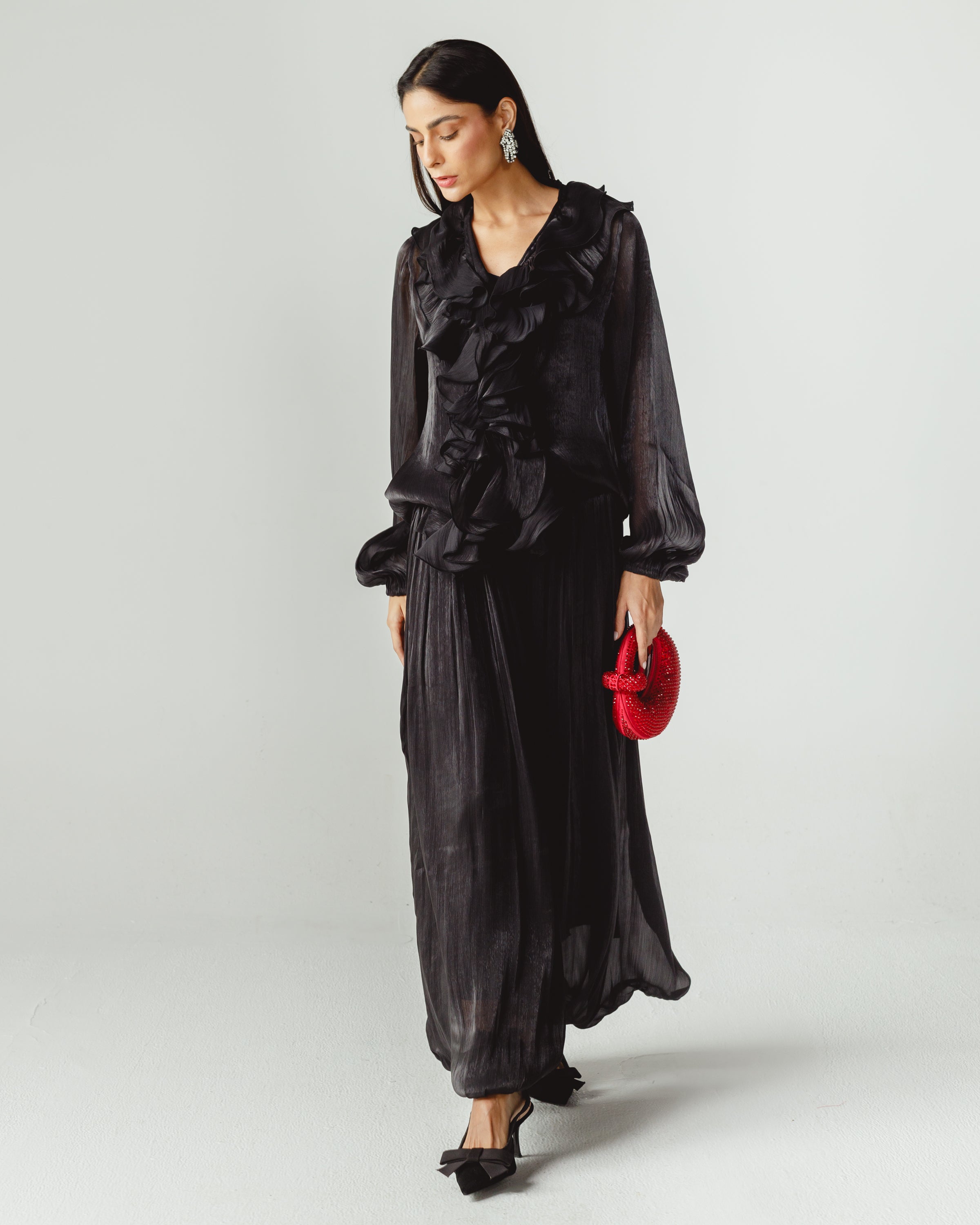 Ruffles Set in Black