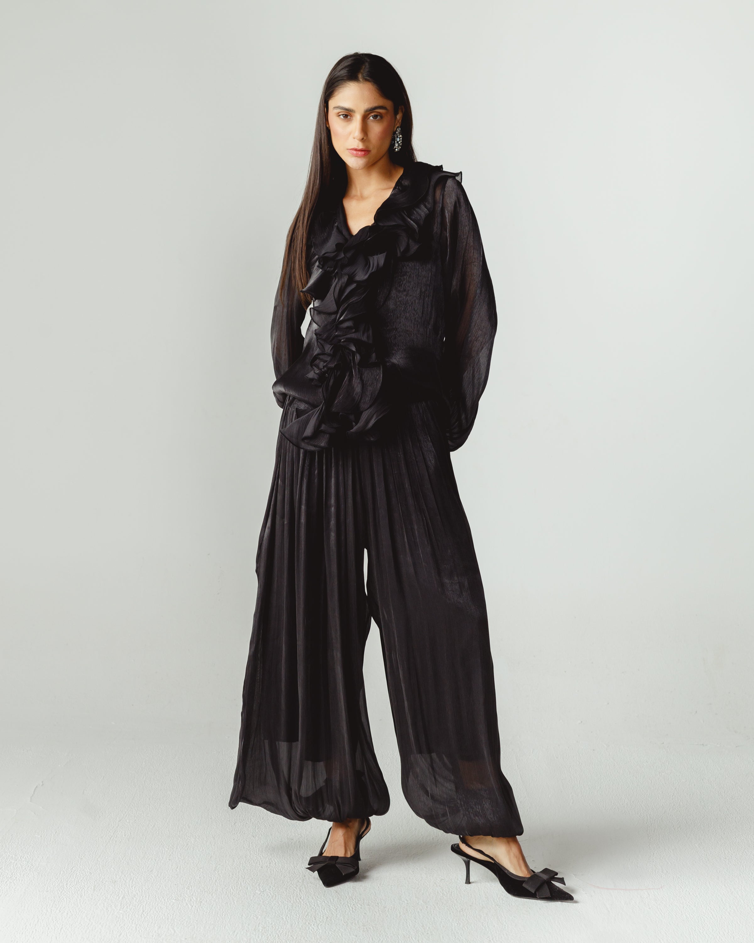Ruffles Set in Black