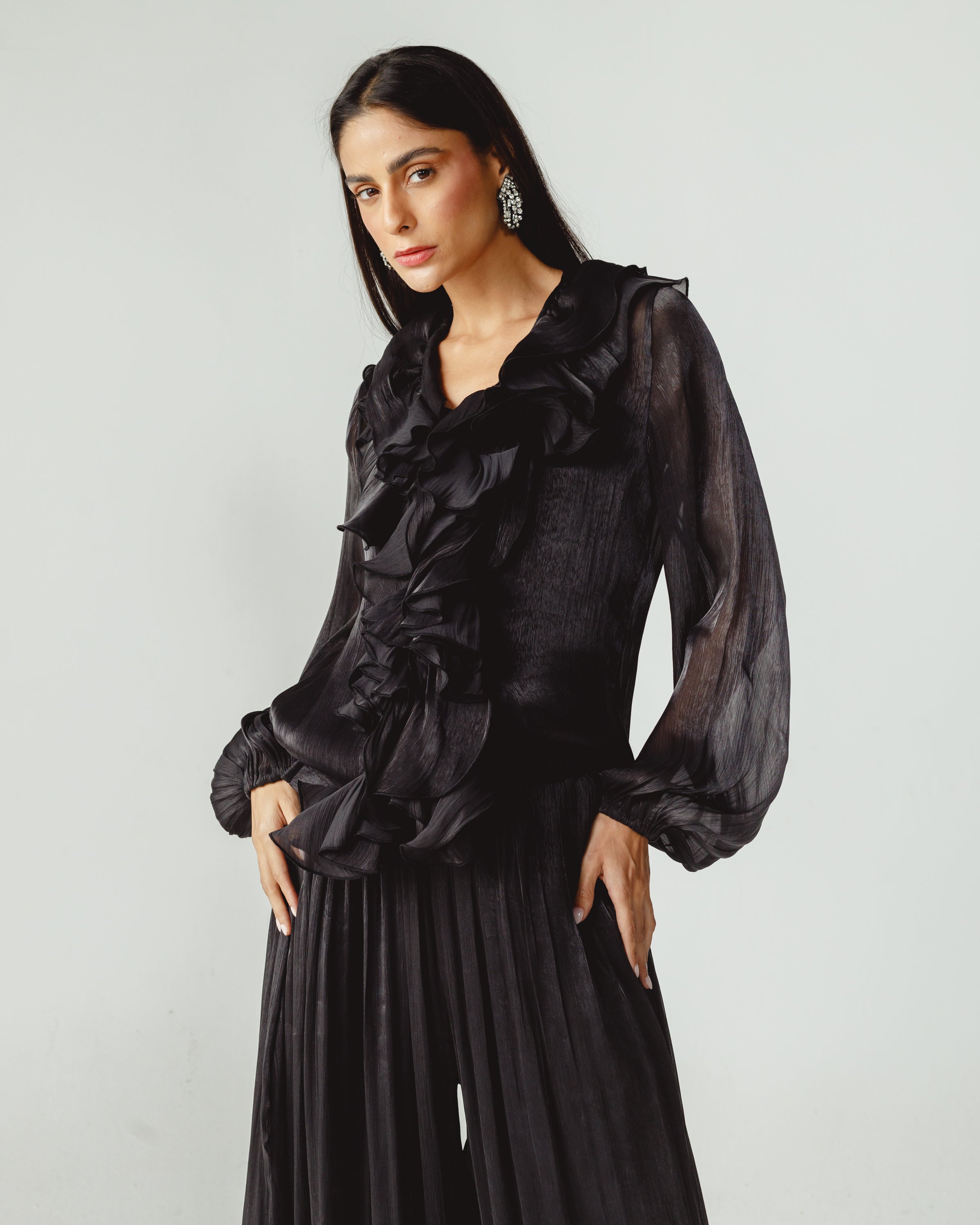 Ruffles Set in Black