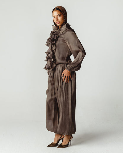 Ruffles Set Brown
