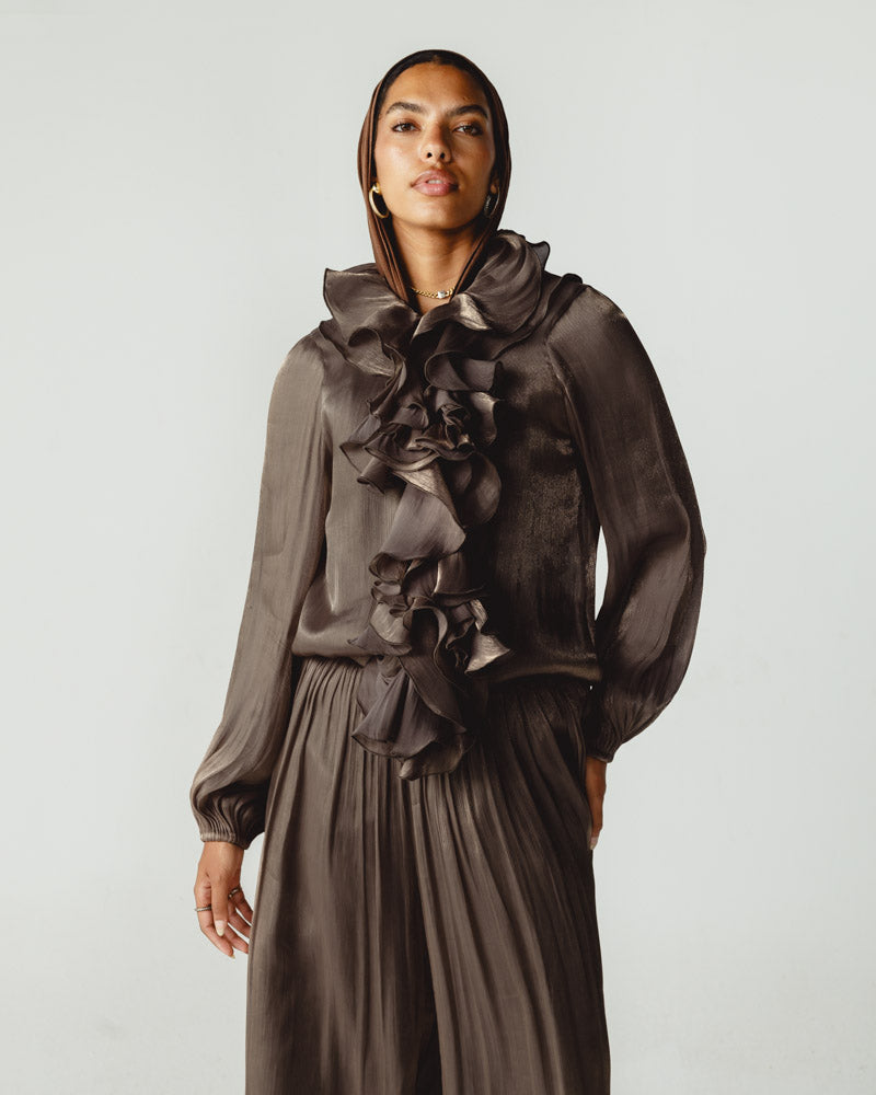 Ruffles Set Dark Brown