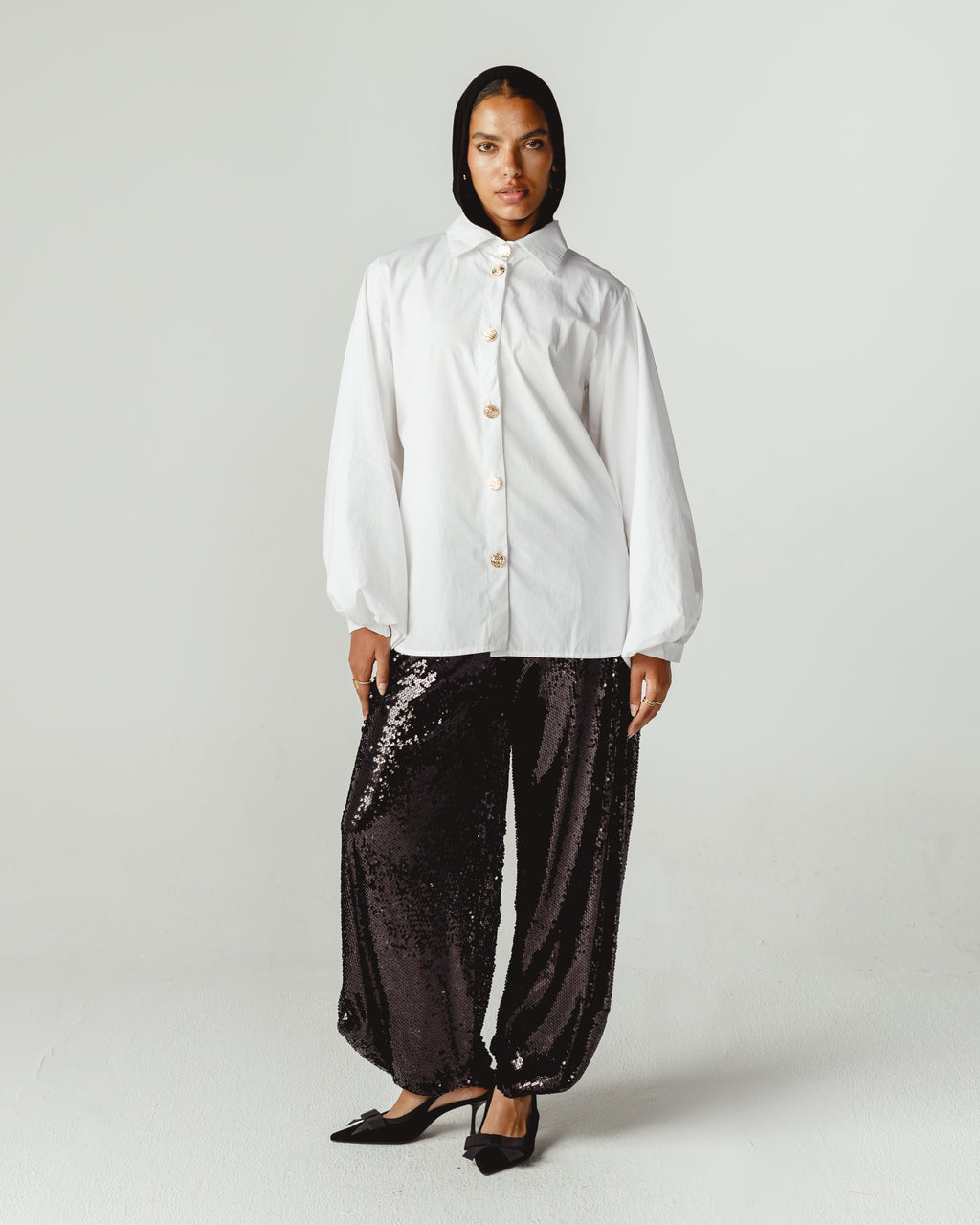 White Ballon Shirt