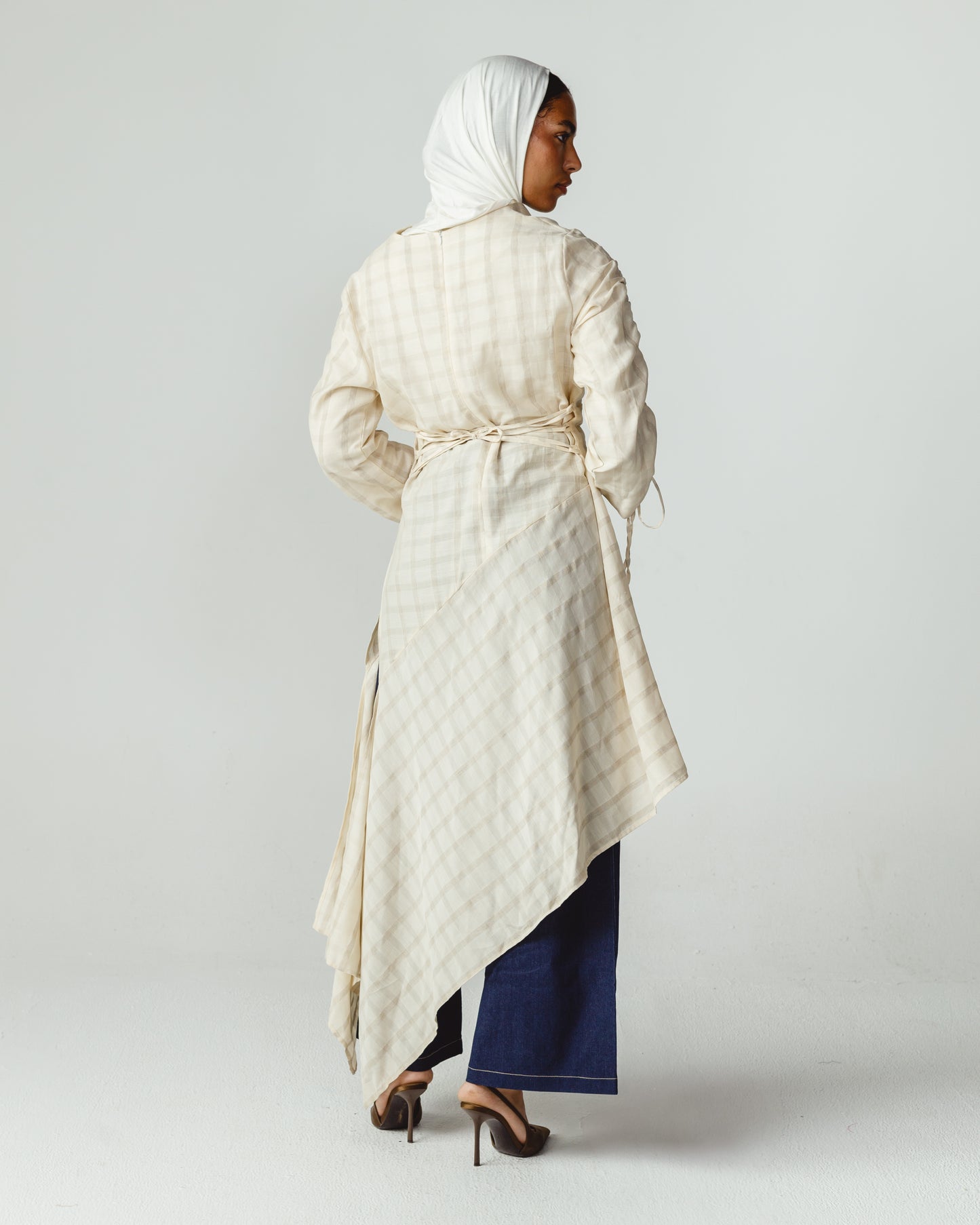 Checked Long Blouse