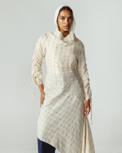 Checked Long Blouse