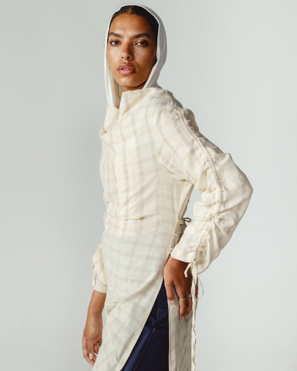 Checkered Long Blouse