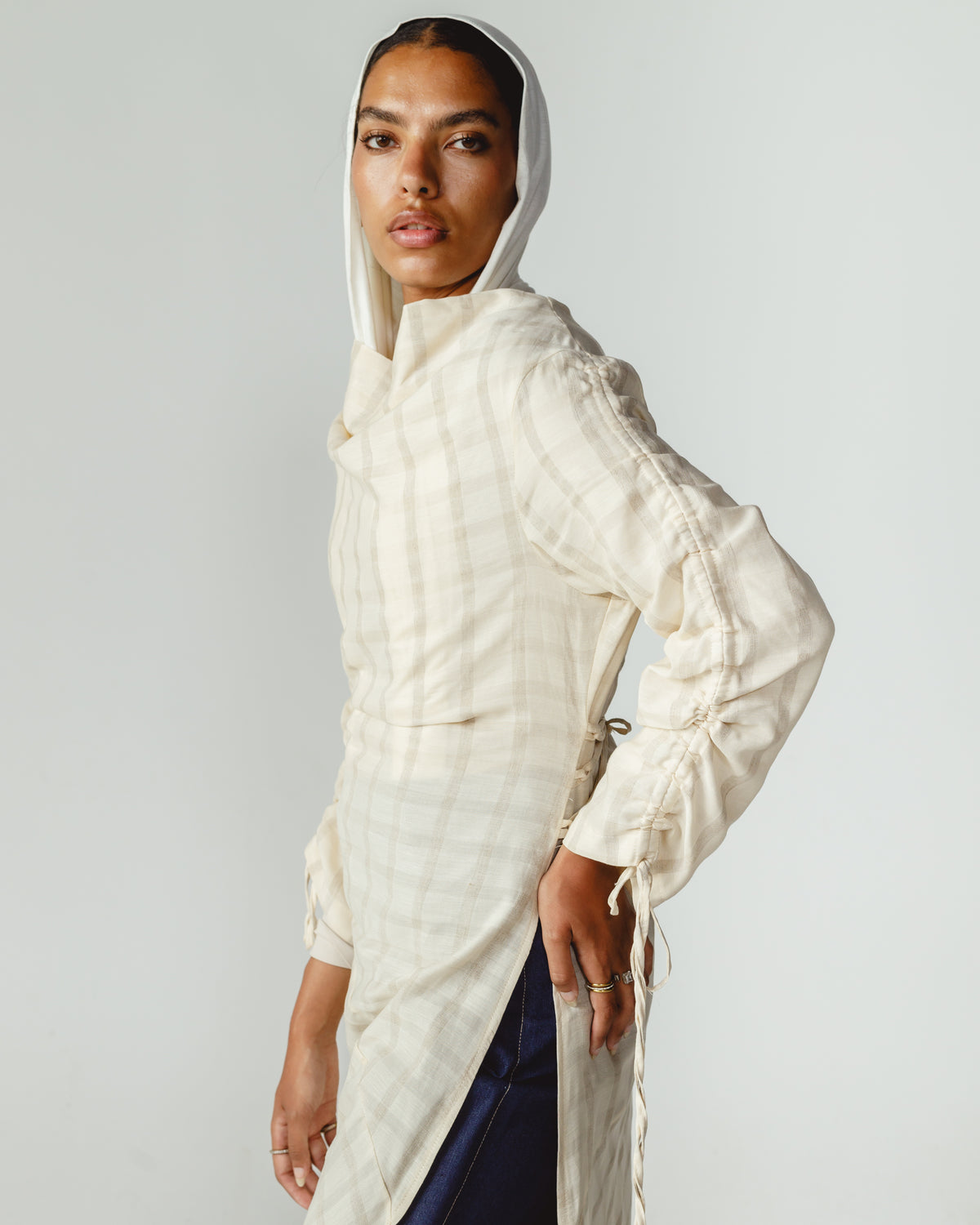 Checkered Long Blouse