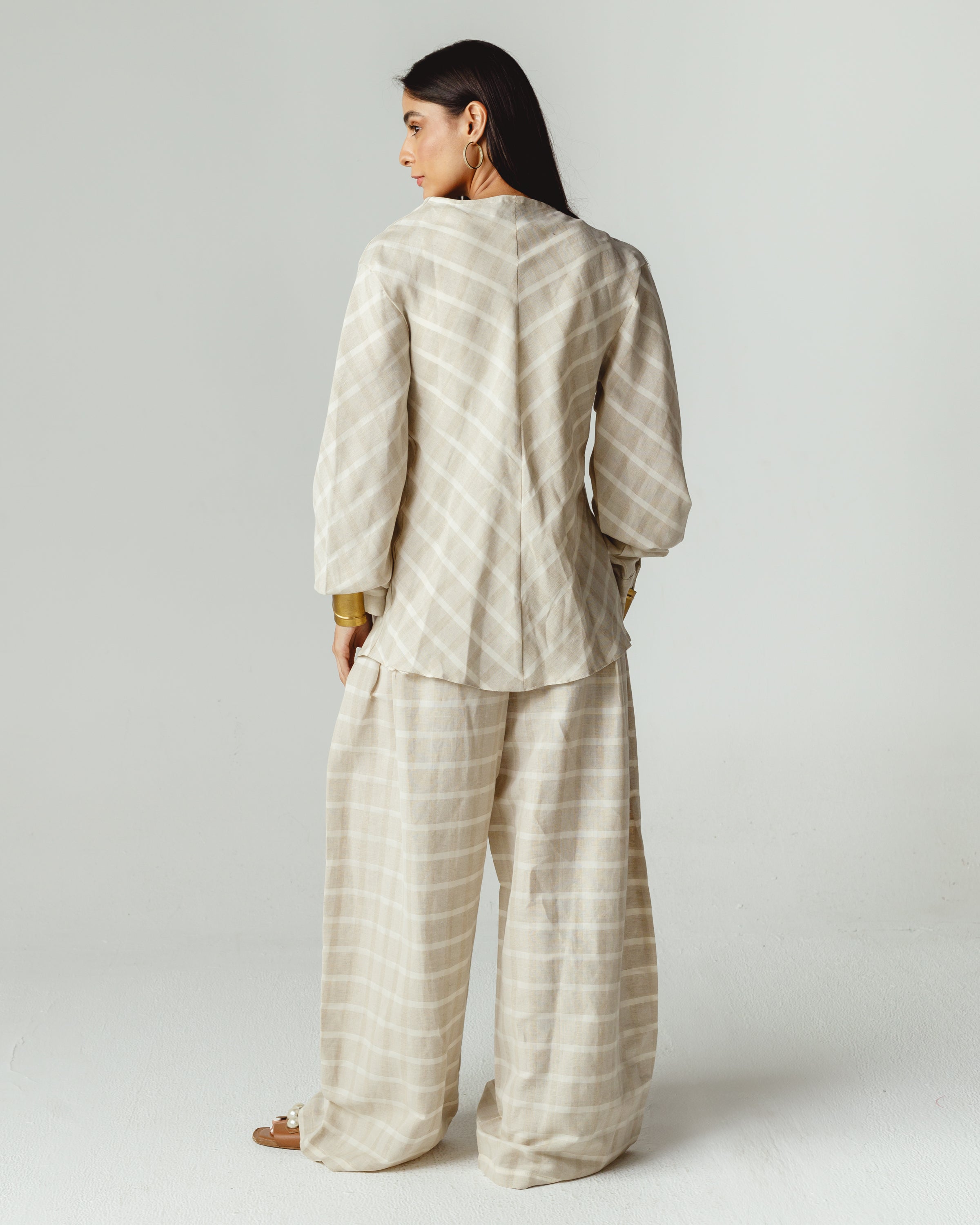Checked Pleated Set